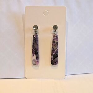 Purple Polymer Clay Earrings